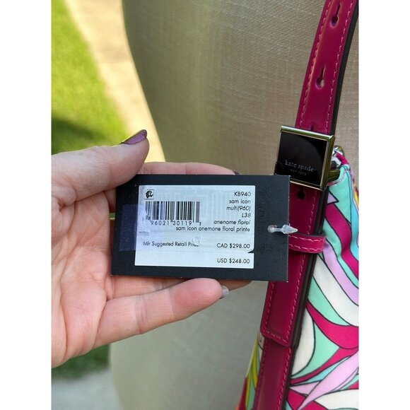 Kate Spade Sam Icon Anemone Floral Small Shoulder Bag KB940 NWT *READ* - Picture 6 of 16